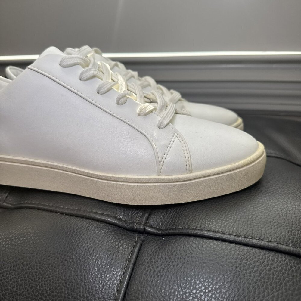 Thousand Fell White Low-top Leather Sneakers Size W 9 1/2 Black - Picture 3 of 9